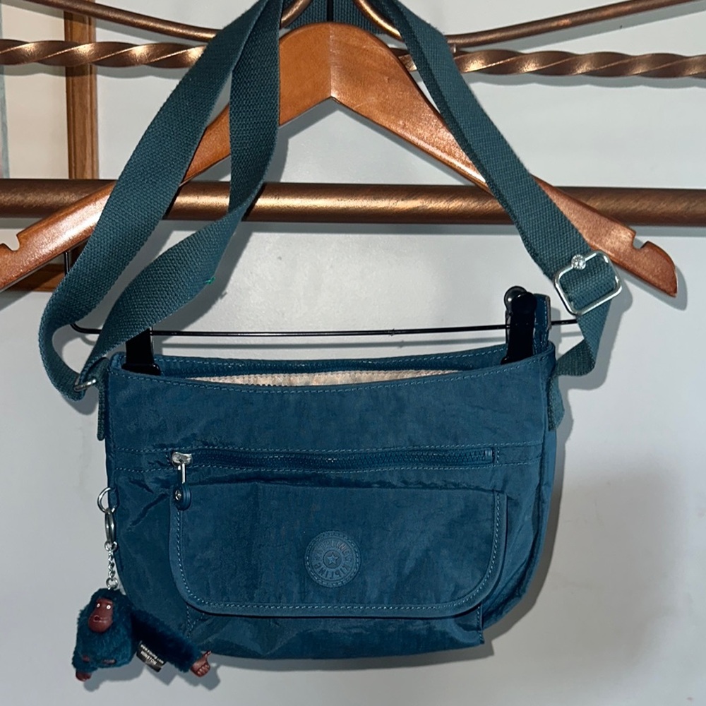 Kipling Blue Crossbody Bag with Adjustable Strap and Sporty Design